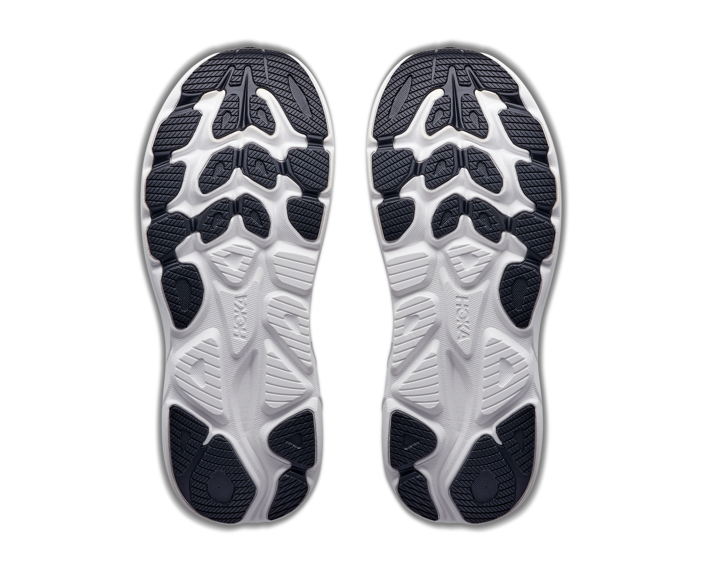 Black and white shoe sole on a white background