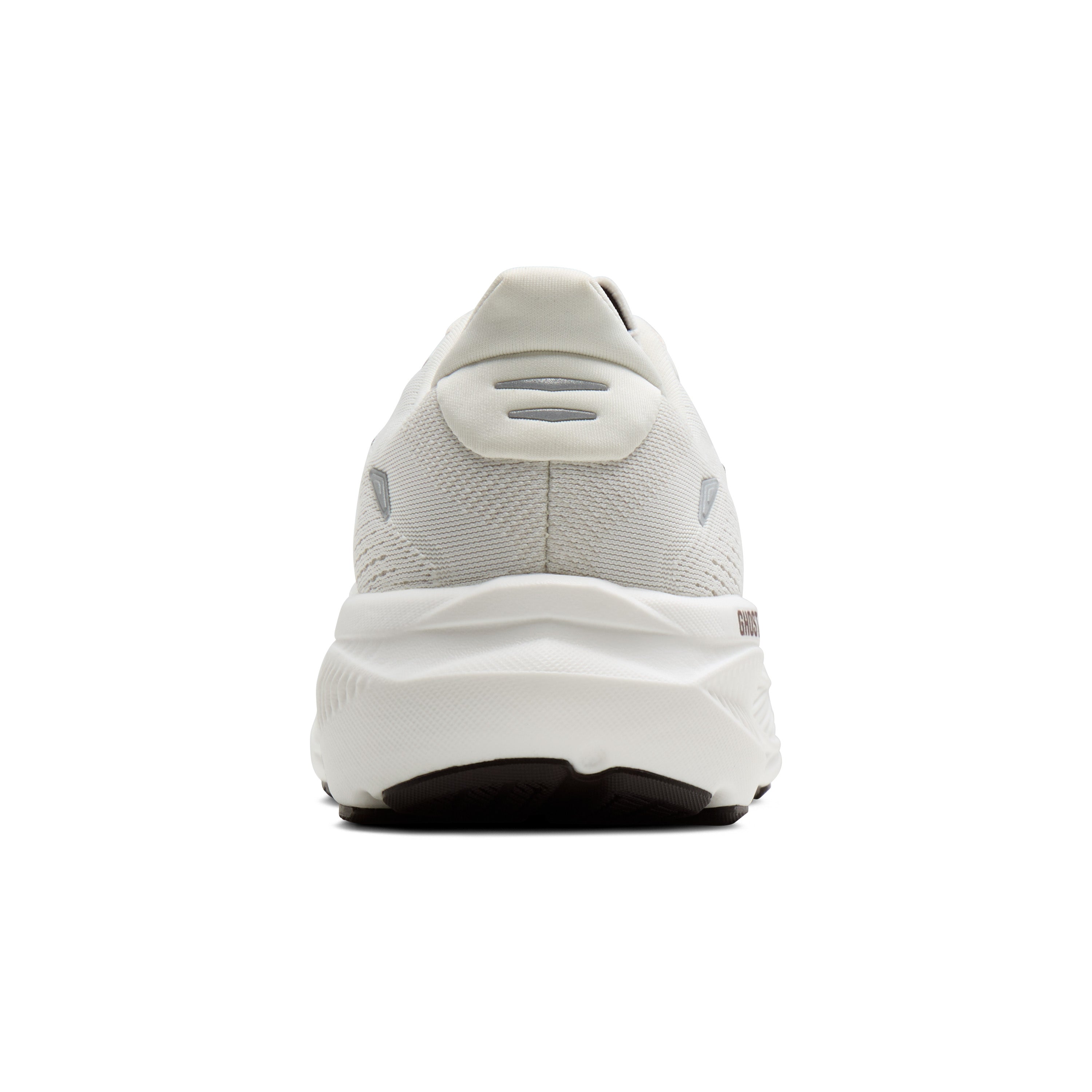 White sneaker with a sole view on a white background