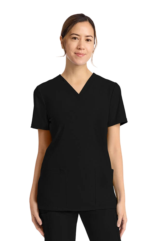 Cherokee 2-Pocket V-Neck Scrub Top Women's 1