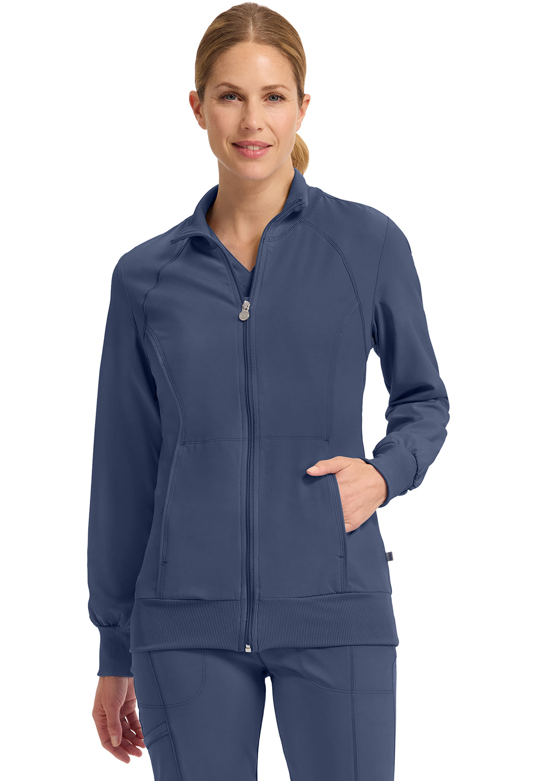Cherokee Zip Front Warm Up Scrub Jacket Women's 6