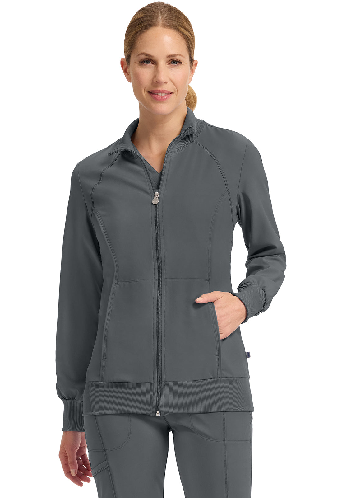 Cherokee Zip Front Warm Up Scrub Jacket Women's 11