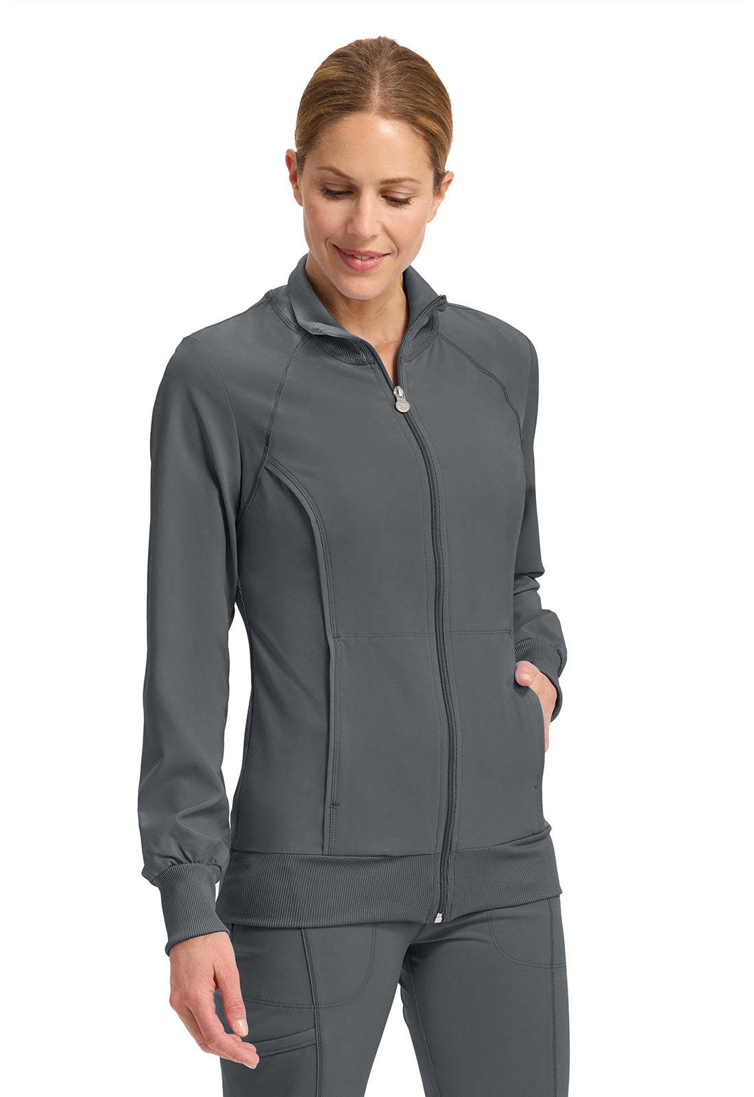 Cherokee Zip Front Warm Up Scrub Jacket Women's 12