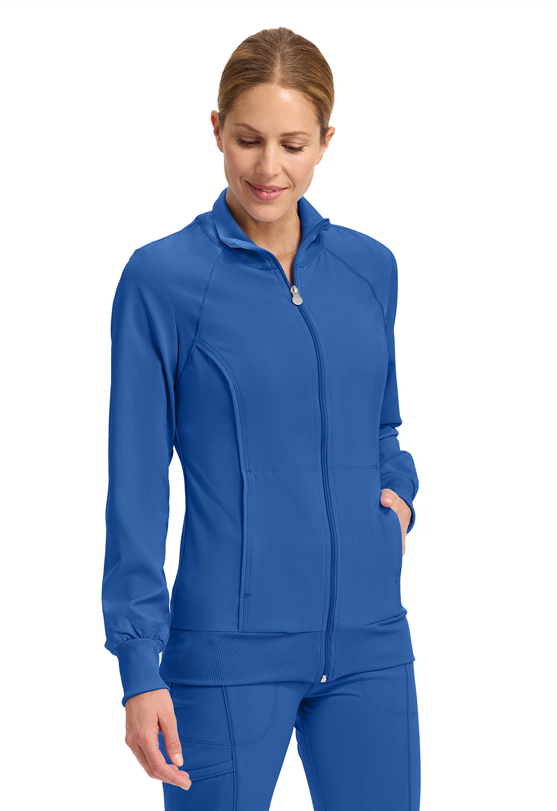 Cherokee Zip Front Warm Up Scrub Jacket Women's 17