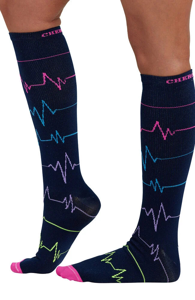Cherokee 10-15 MMHG Print Support Sock Women's 12