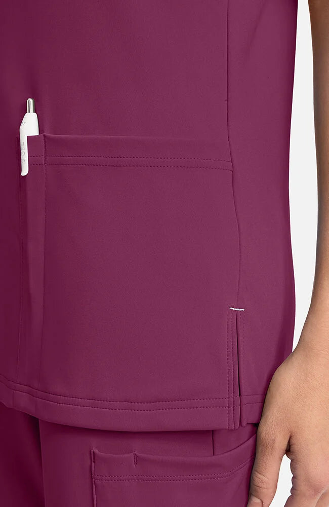 Cherokee 2-Pocket V-Neck Scrub Top Women's 21