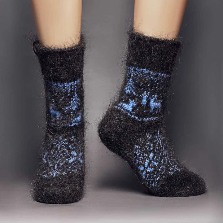 Siberia Spirit Non-Binding Goat Wool Crew Socks Unisex 1