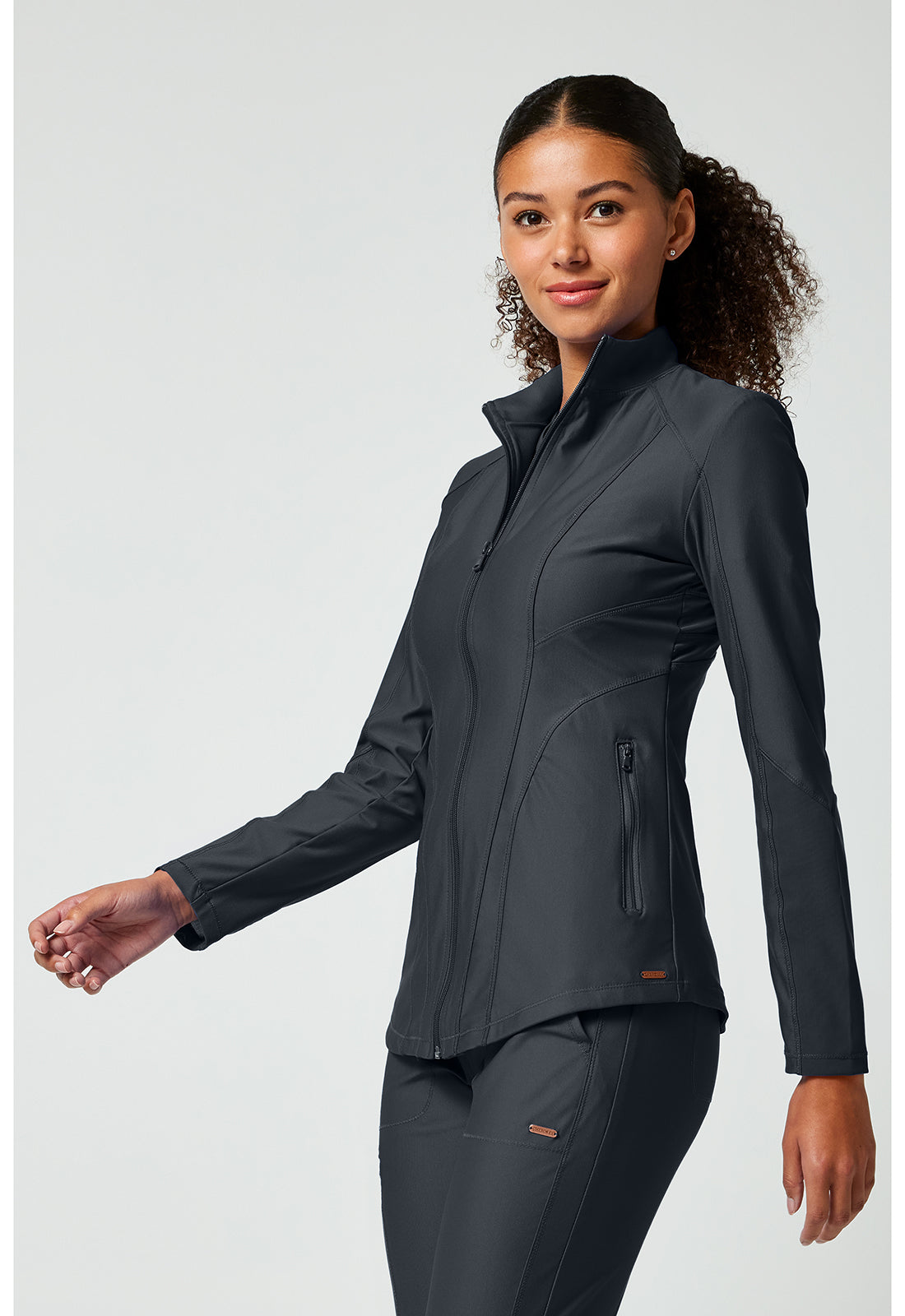 Cherokee Zip Front Scrub Jacket Women's 14