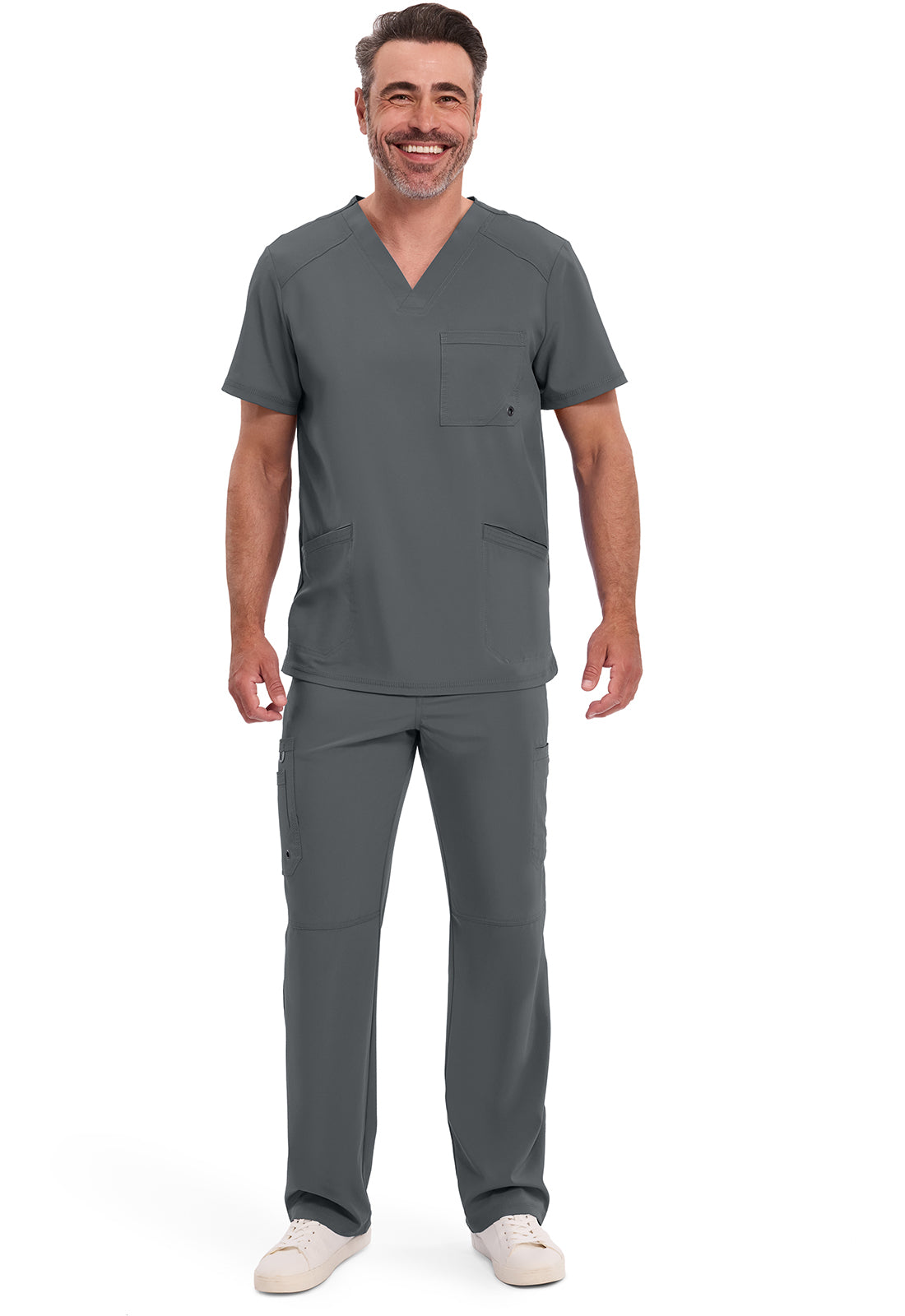Cherokee Stretch V-Neck Scrub Top Men's 5
