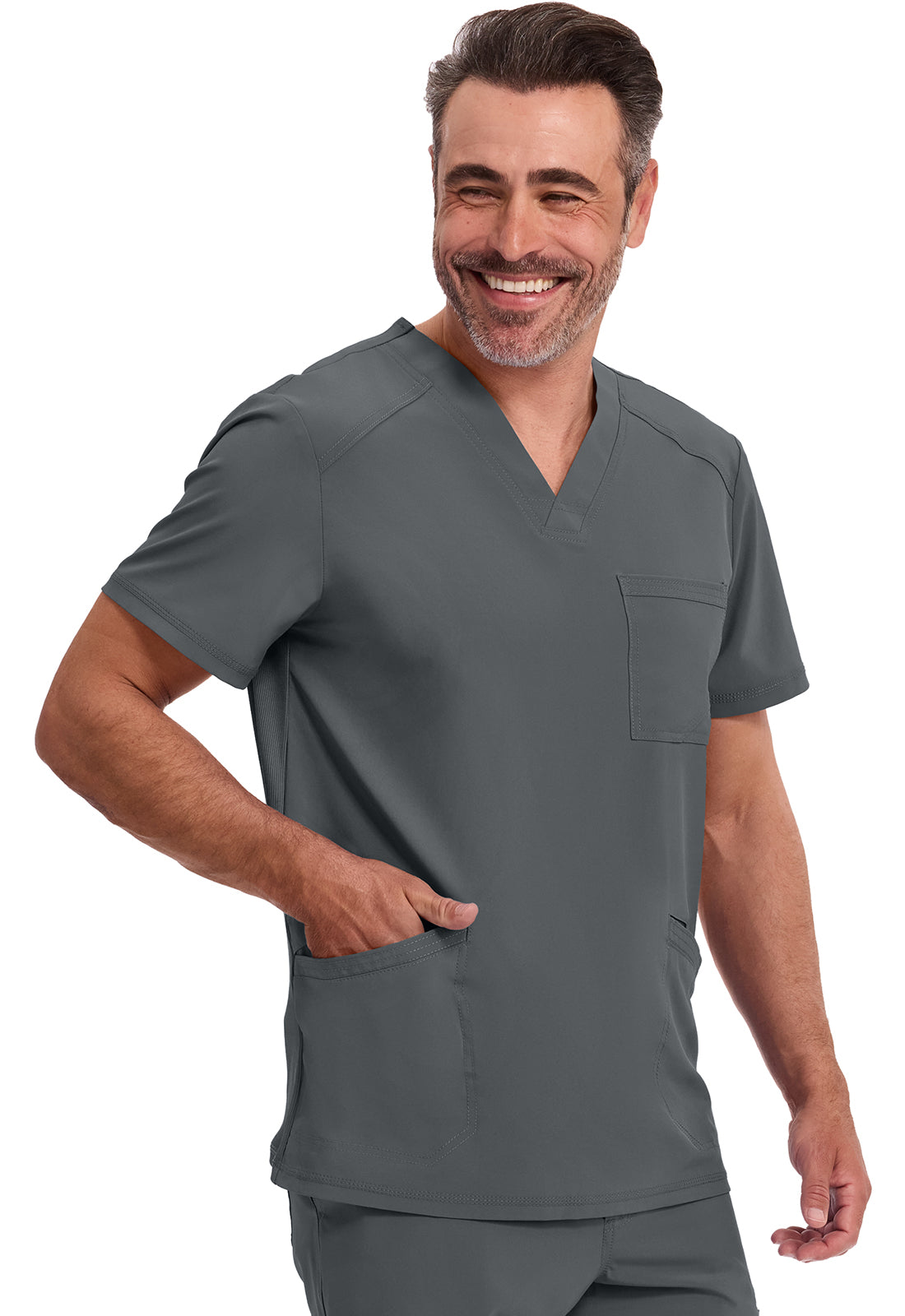 Cherokee Stretch V-Neck Scrub Top Men's 2