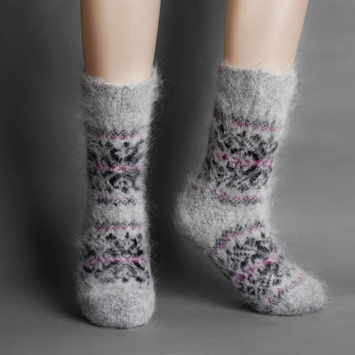 Siberia Spirit Non-Binding Goat Wool Crew Socks Unisex 25