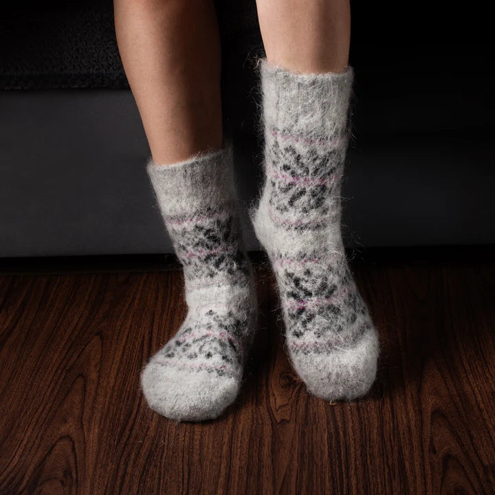 Siberia Spirit Non-Binding Goat Wool Crew Socks Unisex 26