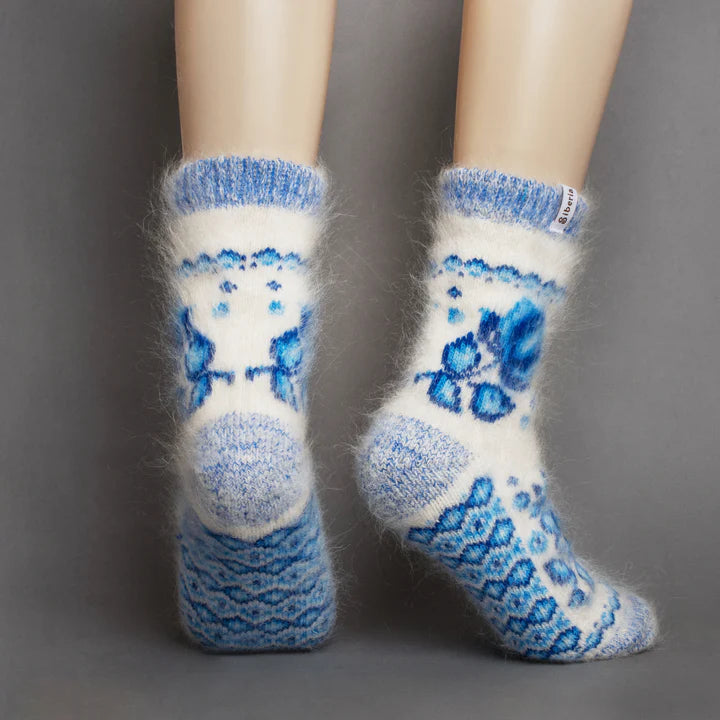 Siberia Spirit Non-Binding Goat Wool Crew Socks Unisex 23