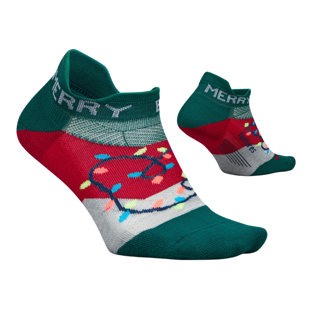 Feetures Elite Light Cushion Tab Limited Edition Merry & Bright Ankle Socks