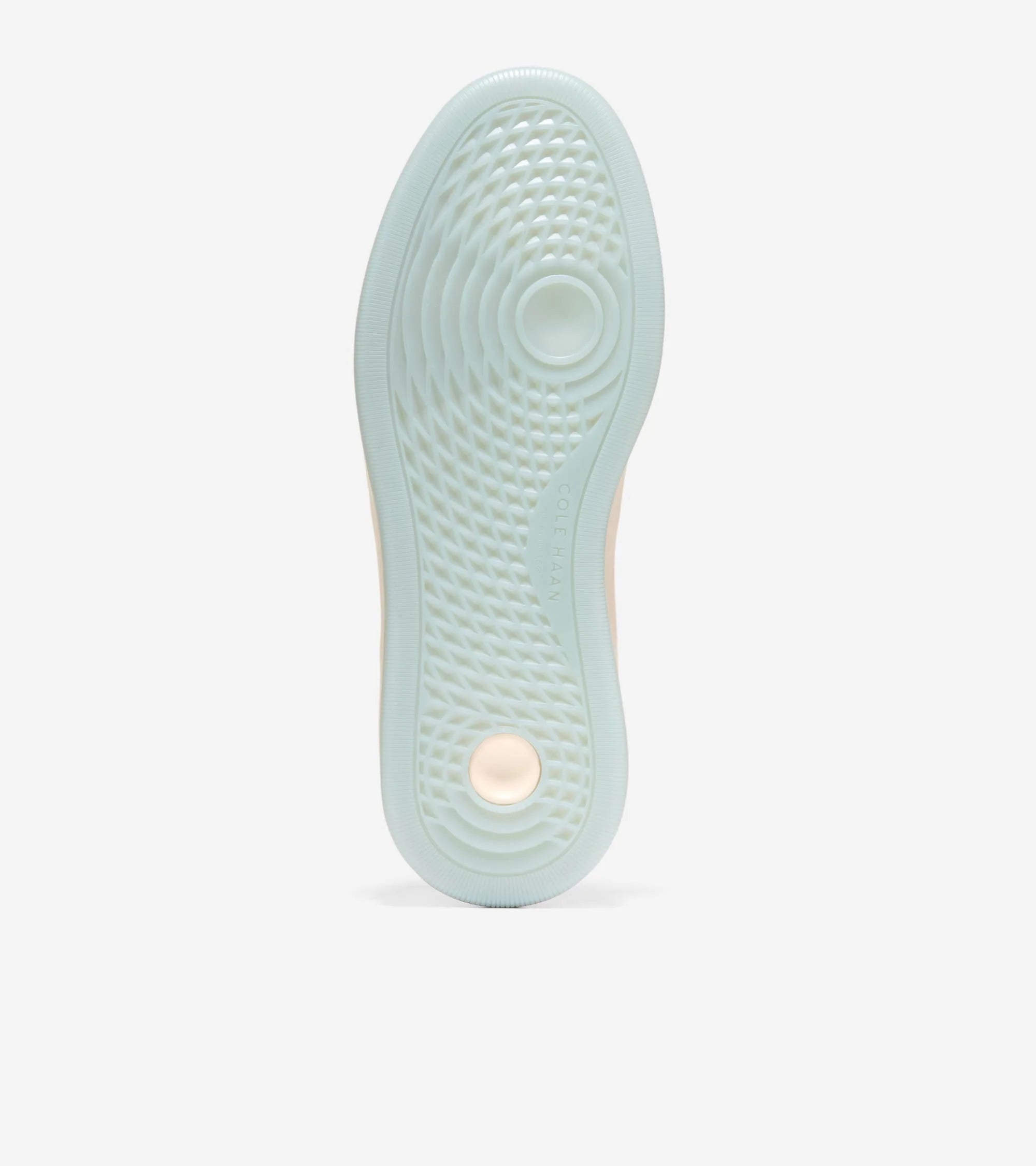 Light blue shoe sole on a white background