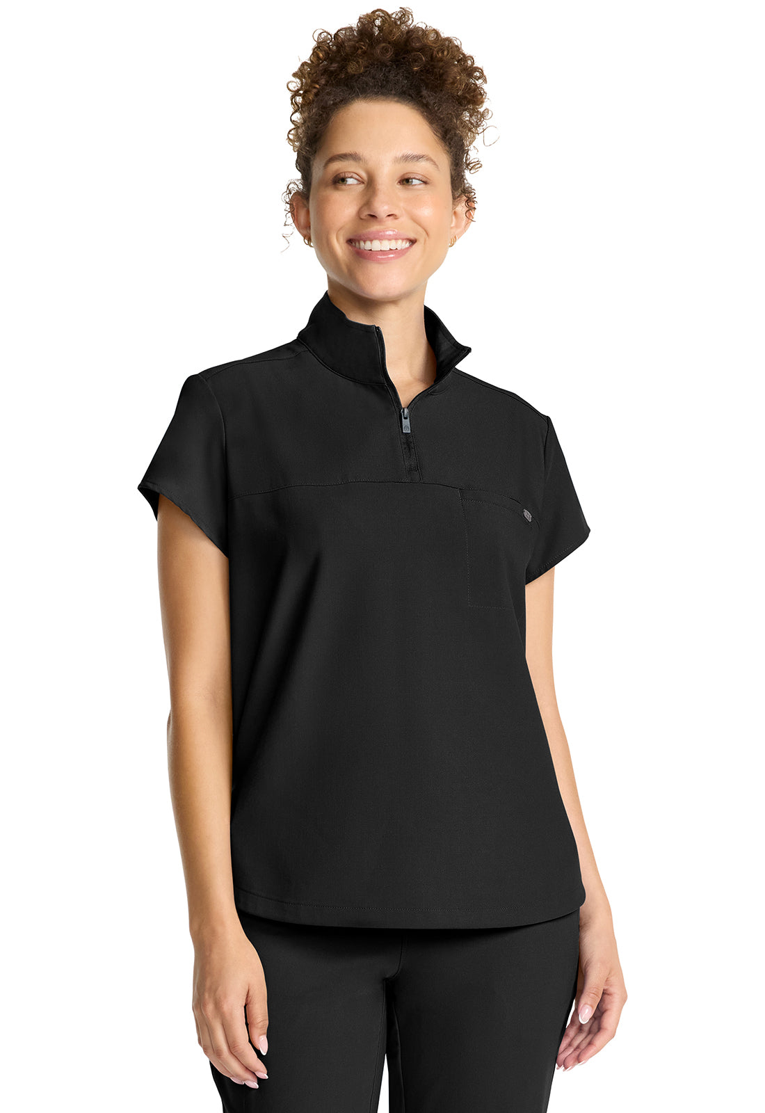 Healing Hands Bella Quarter Zip Scrub Top Women's 12