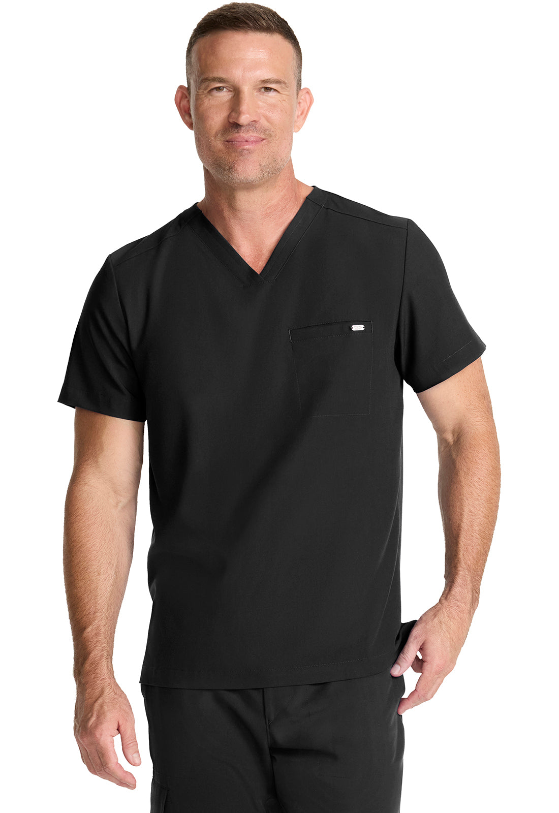 Healing Hands 1-Pocket V-Neck Scrub Top Men's 3