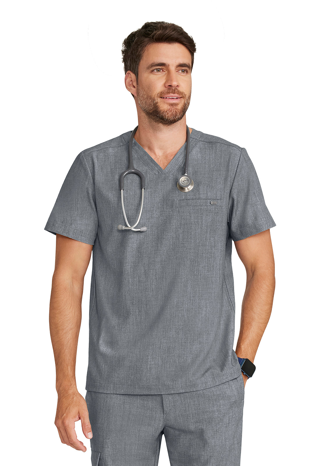 Healing Hands 1-Pocket V-Neck Scrub Top Men's 6