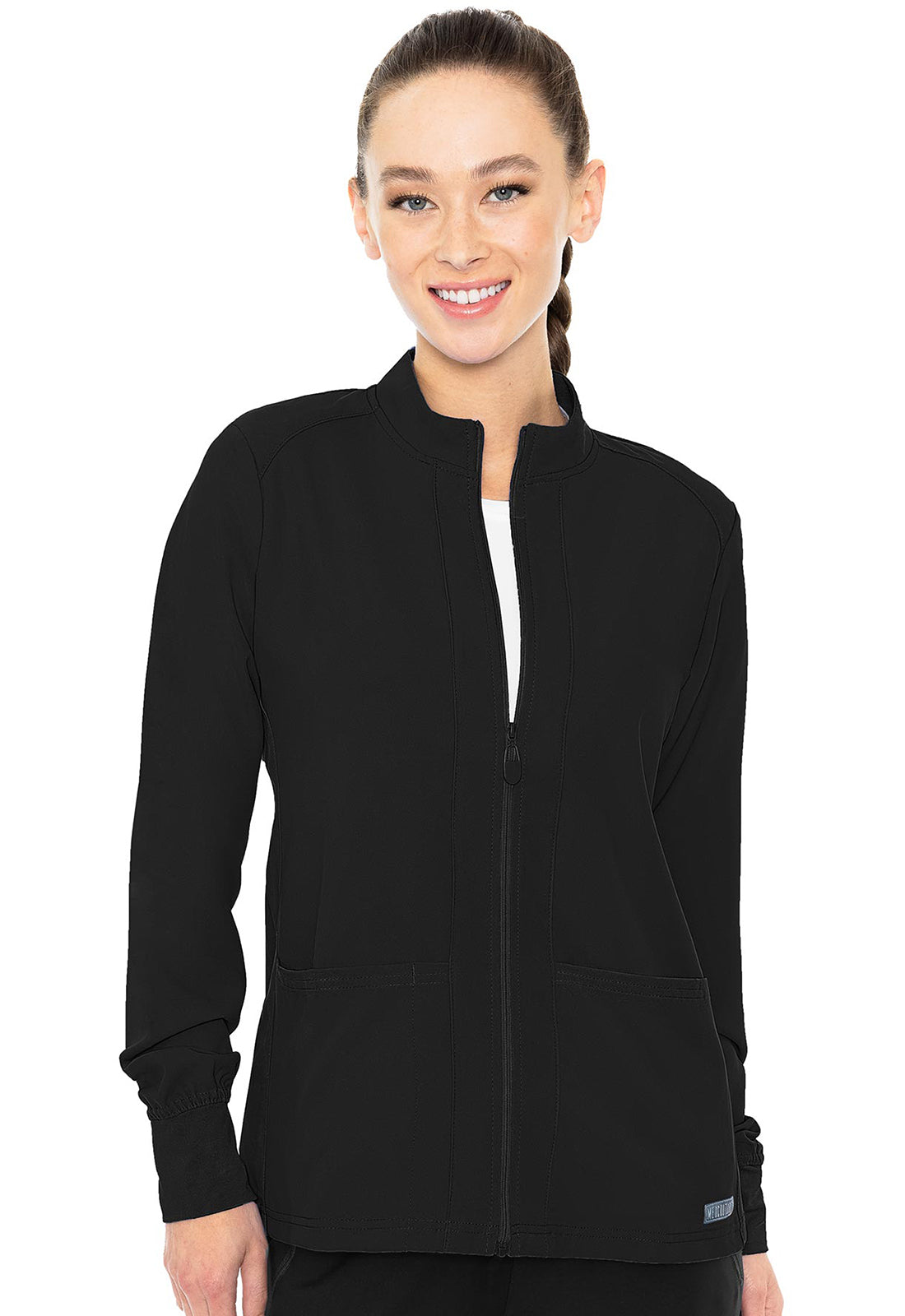 Med Couture Zip Front Warm-Up With Shoulder Yokes Women's 1