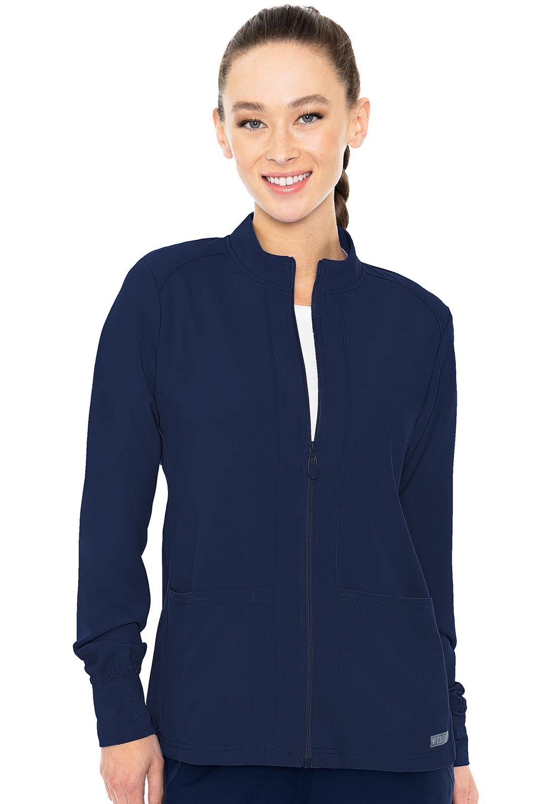 Med Couture Zip Front Warm-Up With Shoulder Yokes Women's 5
