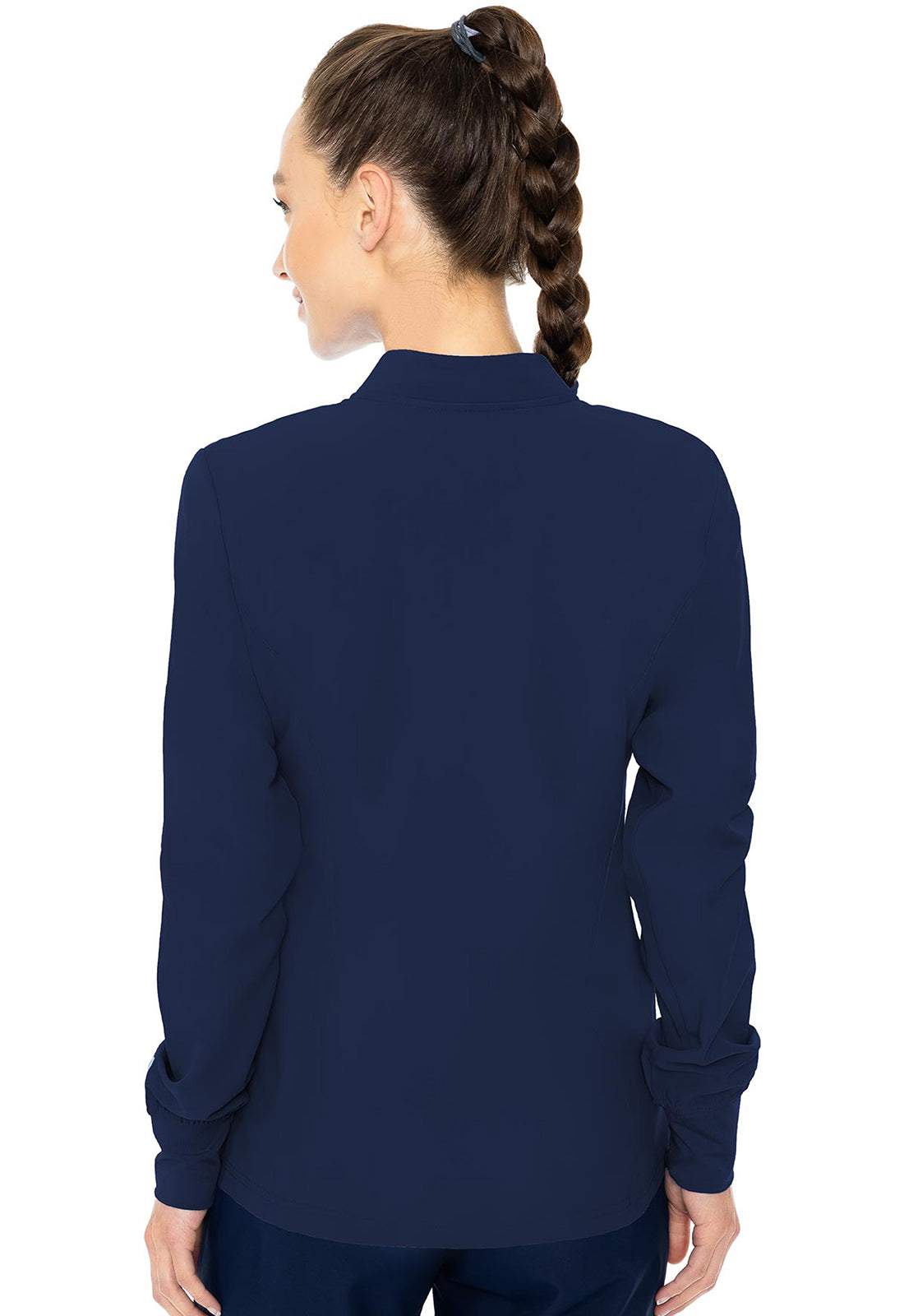 Med Couture Zip Front Warm-Up With Shoulder Yokes Women's