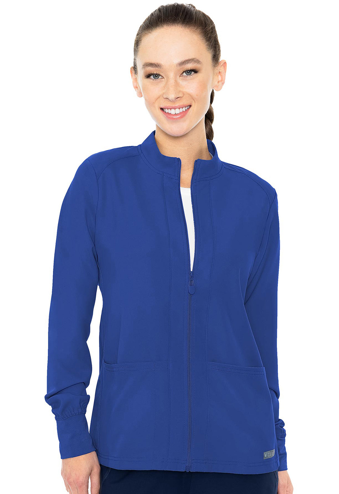 Med Couture Zip Front Warm-Up With Shoulder Yokes Women's 17