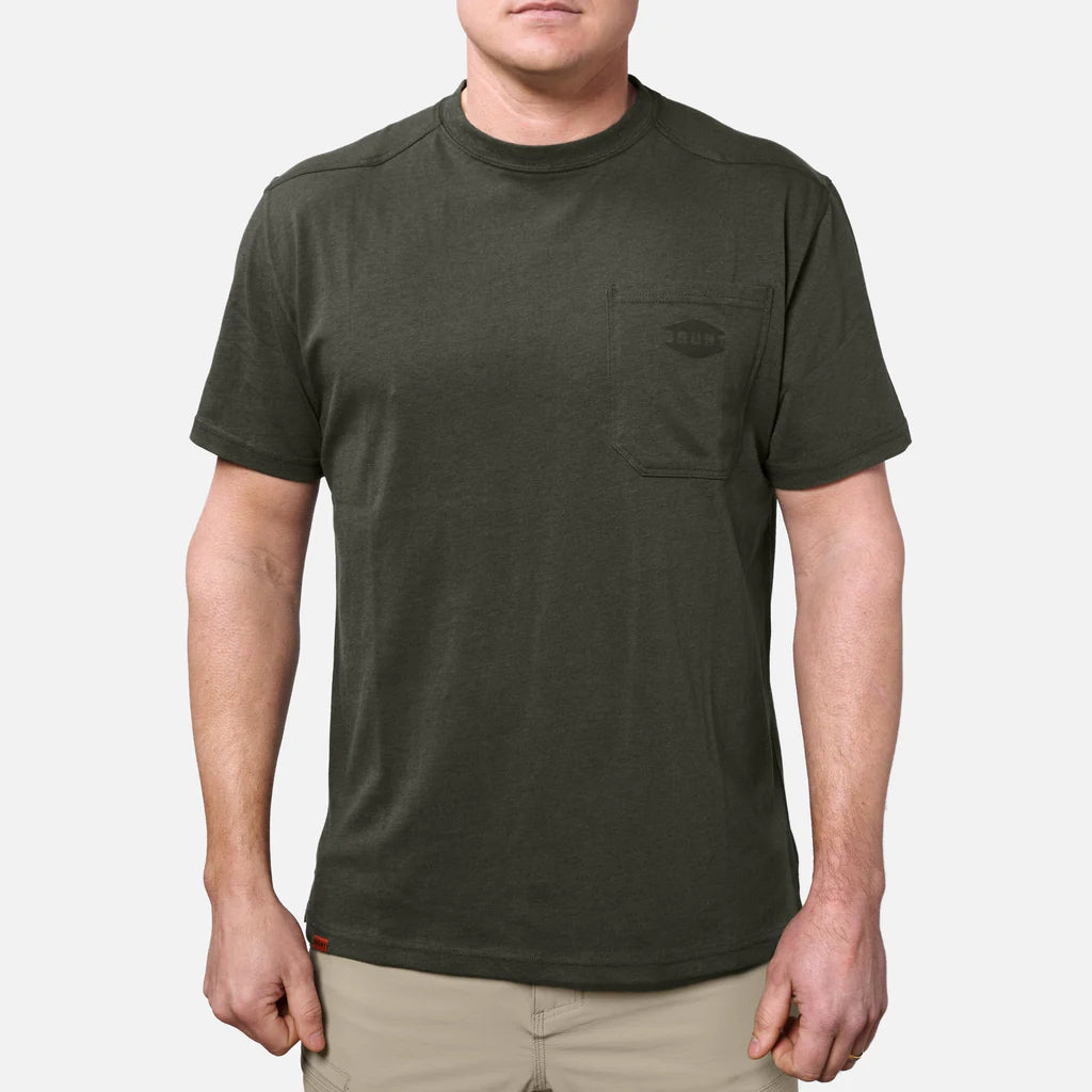 Brunt Short Sleeve Pocket T-Shirt High Quality Tee Men's 5