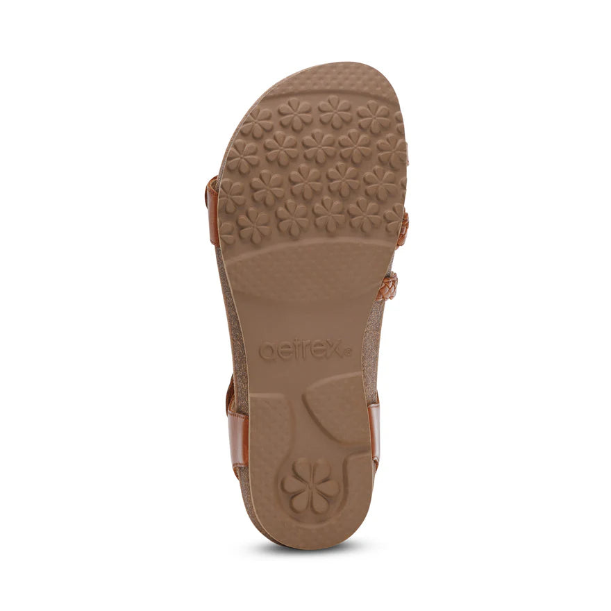 Women's Aetrex Jillian Braided Quarter Strap Sanda 60