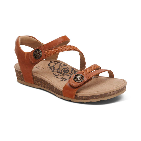 Women's Aetrex Jillian Braided Quarter Strap Sanda 54