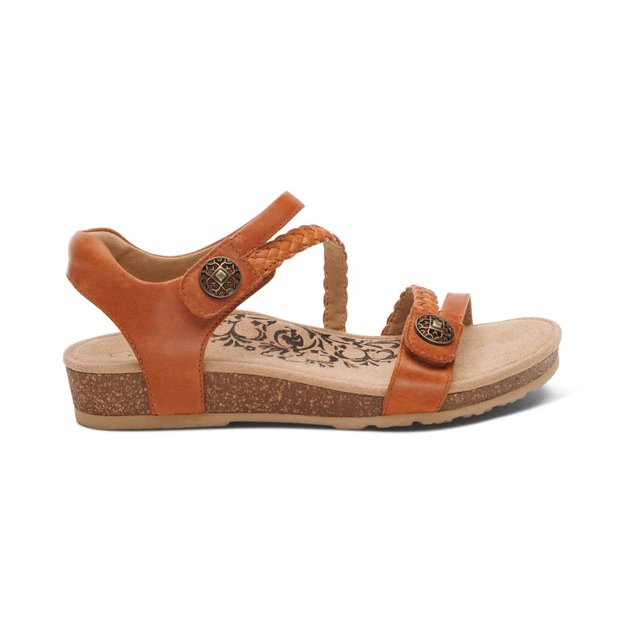 Women's Aetrex Jillian Braided Quarter Strap Sanda 58