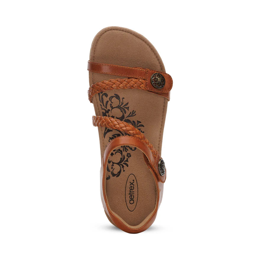 Women's Aetrex Jillian Braided Quarter Strap Sanda 59