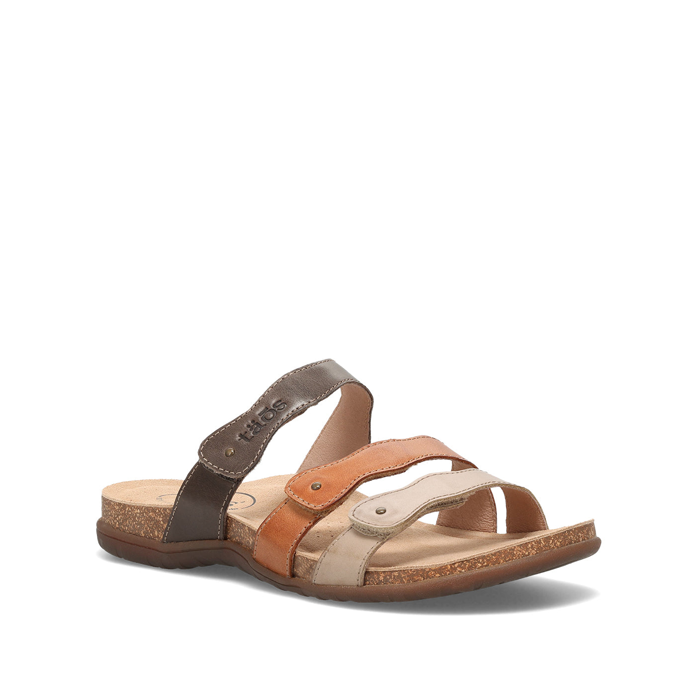 Multicolored sandal on a white background