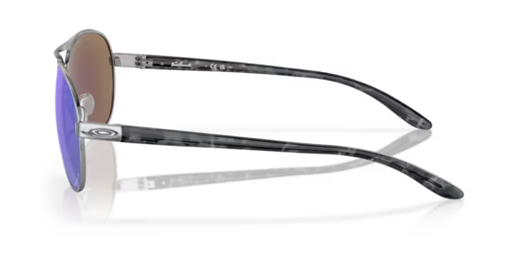 Oakley Feedback Color: Polished Chrome with Prizm Sapphire Polarized Lens