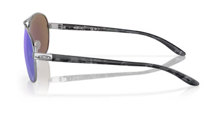 Oakley Feedback Color: Polished Chrome with Prizm Sapphire Polarized Lens 