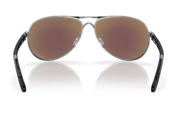 Oakley Feedback Color: Polished Chrome with Prizm Sapphire Polarized Lens