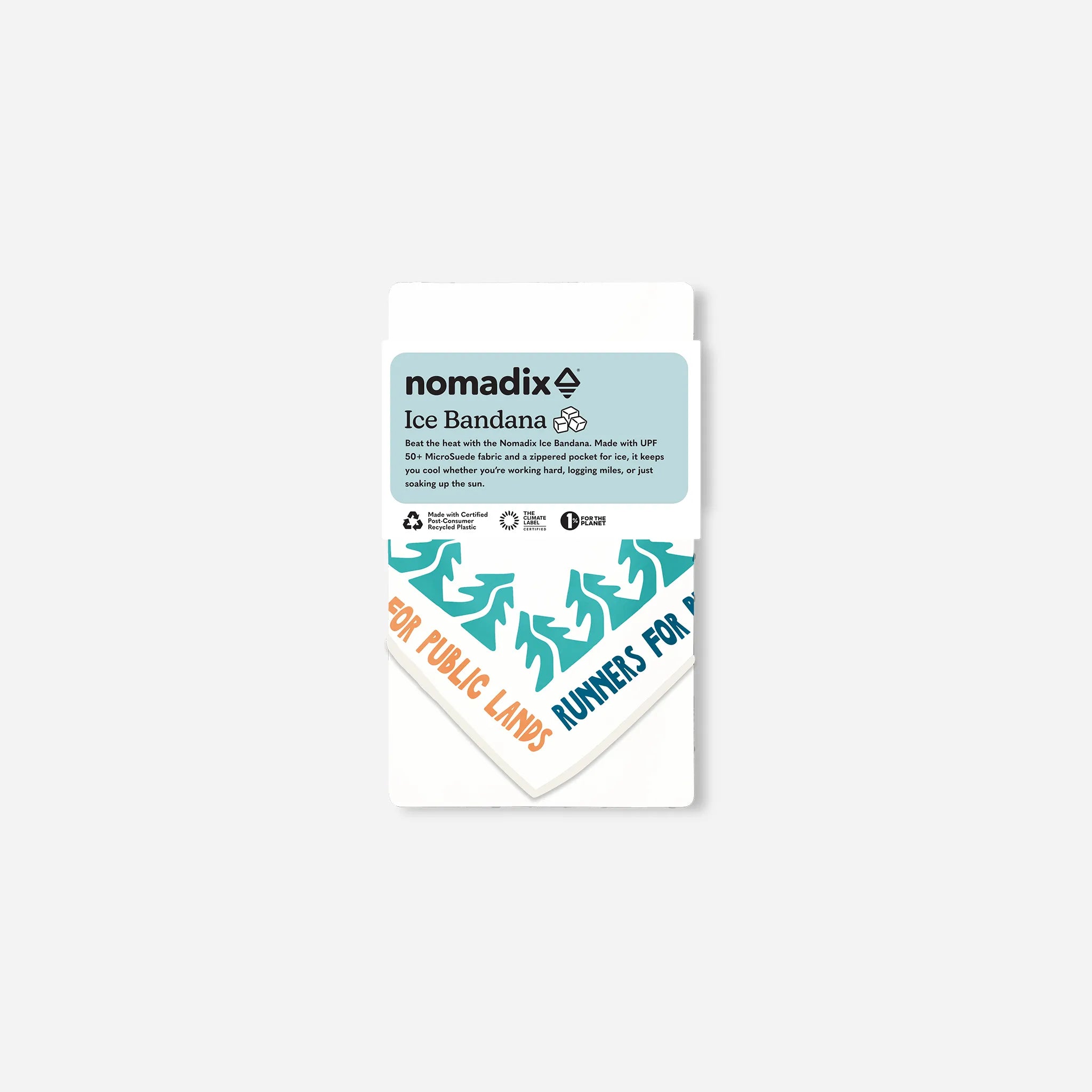 Nomadix ice bandana packaging on a white background