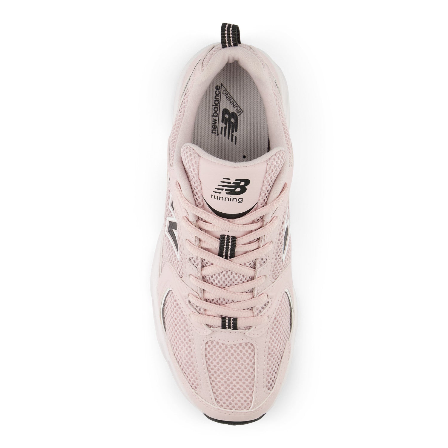 Pink sneaker with New Balance logo on a white background