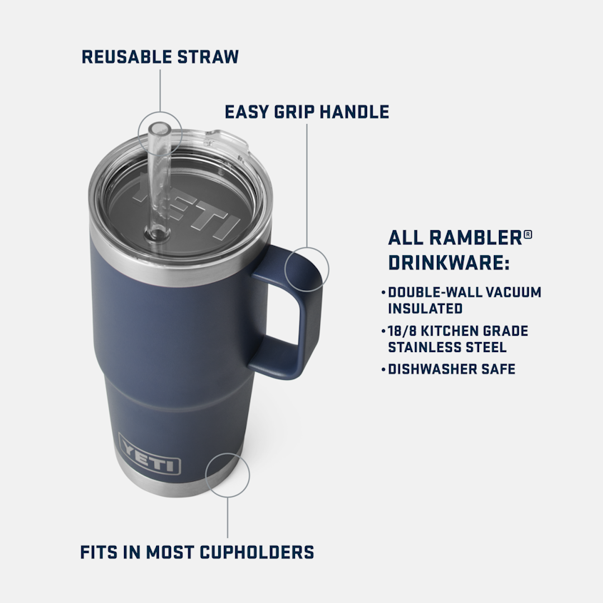 Yeti Rambler 25oz Straw Mug with Straw Lid 4