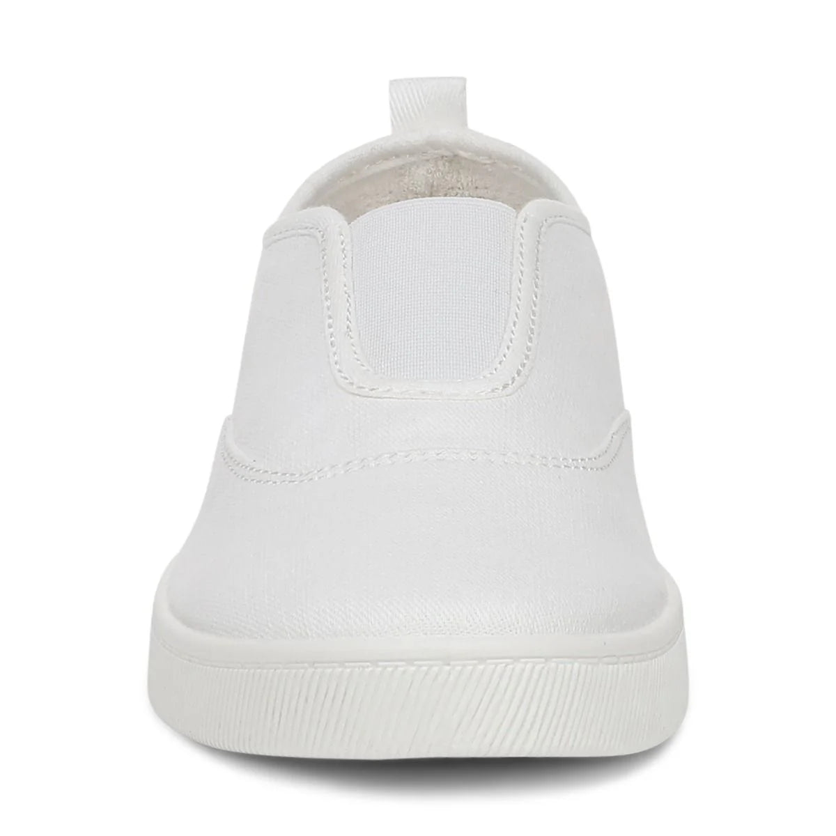 White slip-on sneaker on a white background