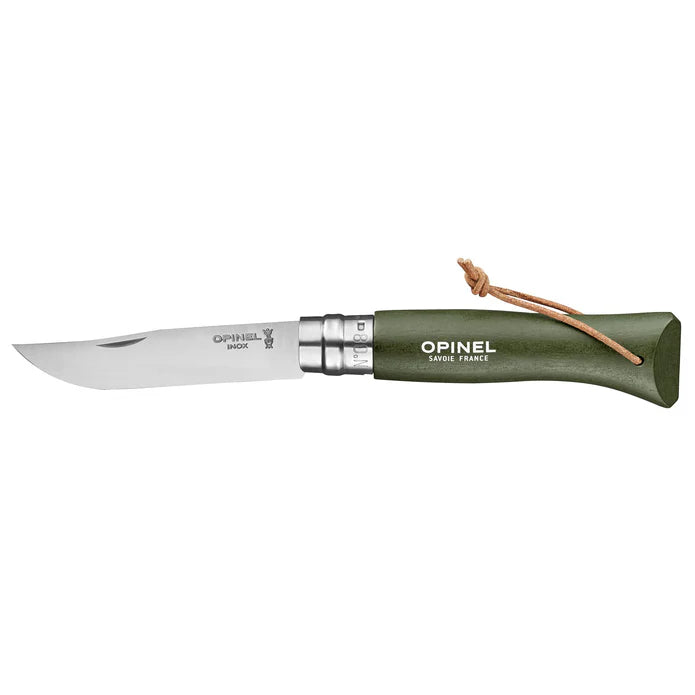 Opinel No.08 Stainless Steel Folding Knife with Lanyard 1