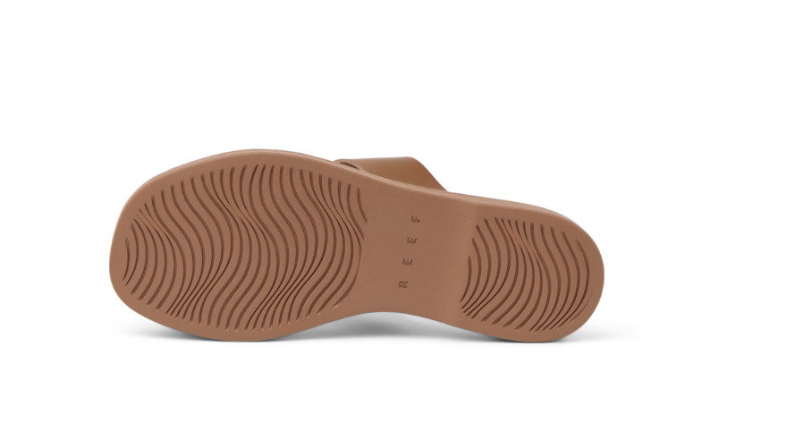 Brown sandal sole on a white background
