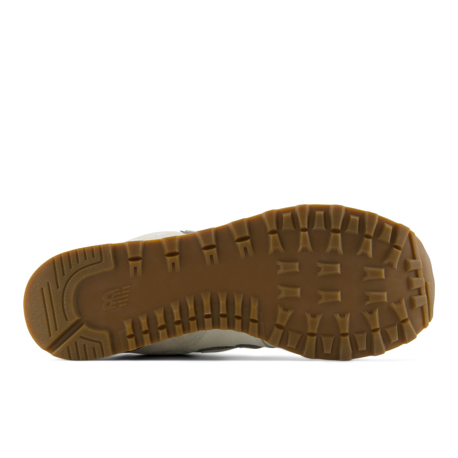 Brown sole of a shoe on a white background