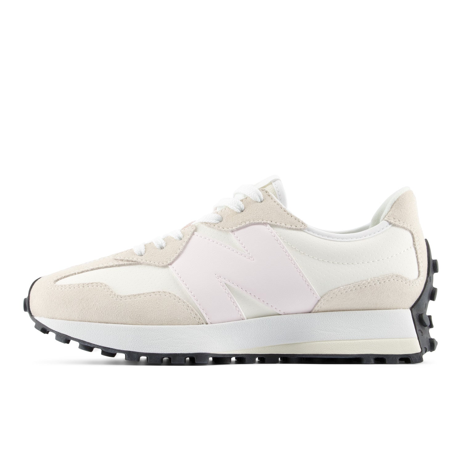 White and beige sneaker on a white background