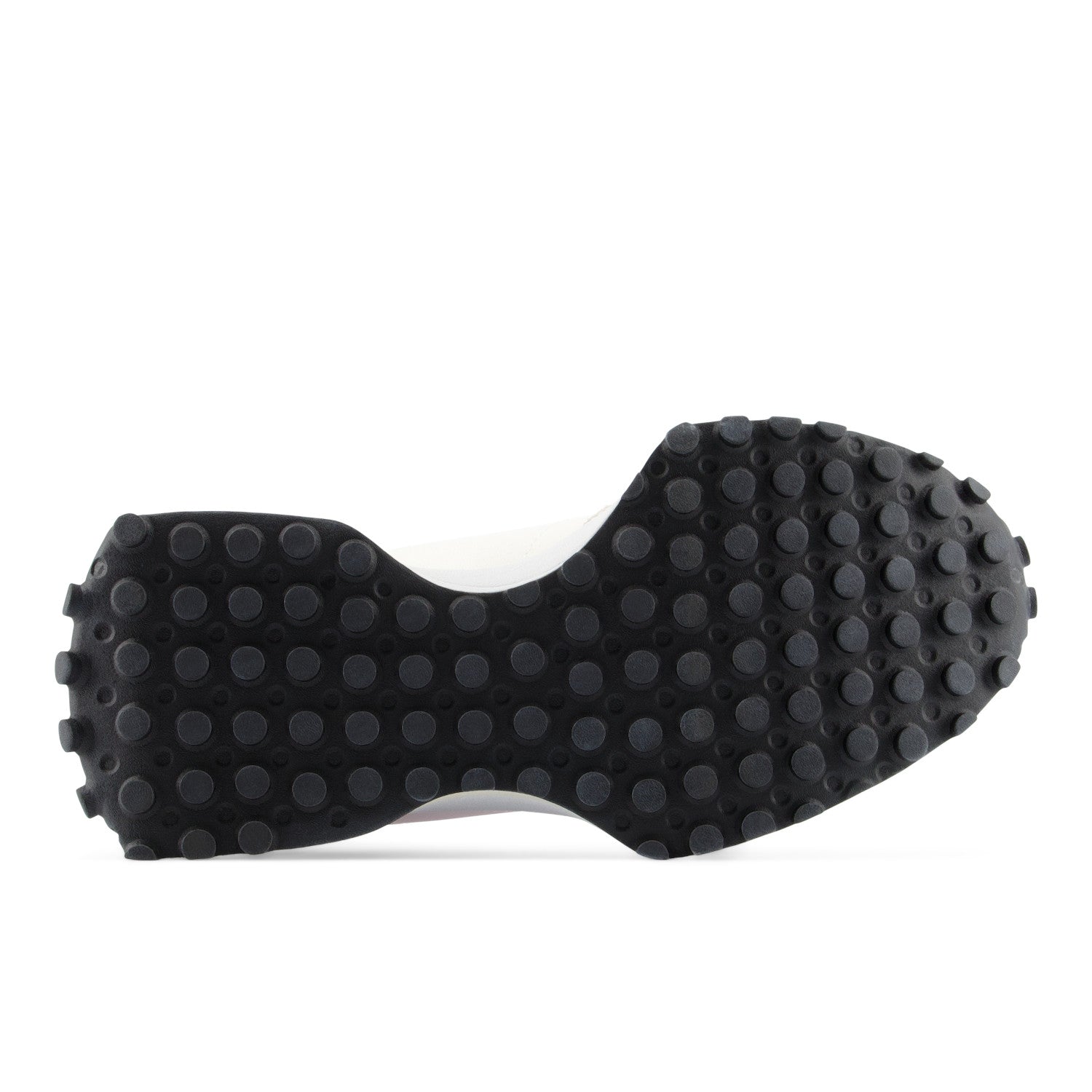 Black textured shoe sole on a white background
