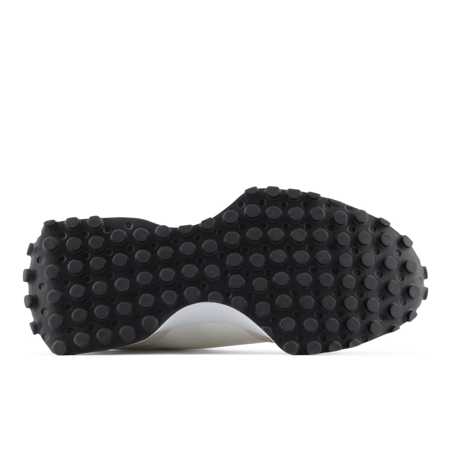 Black textured sole on a white background