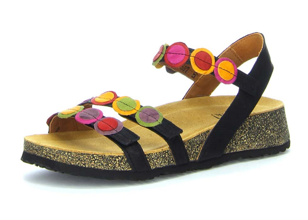 Think! Koak Quarter Strap Sandal Women's Black