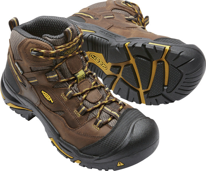 Keen Braddock Mid Boots Mens Size 12 Utility Steel Toe Work Wear Brown Hiking KEEN Utility Men main image 3