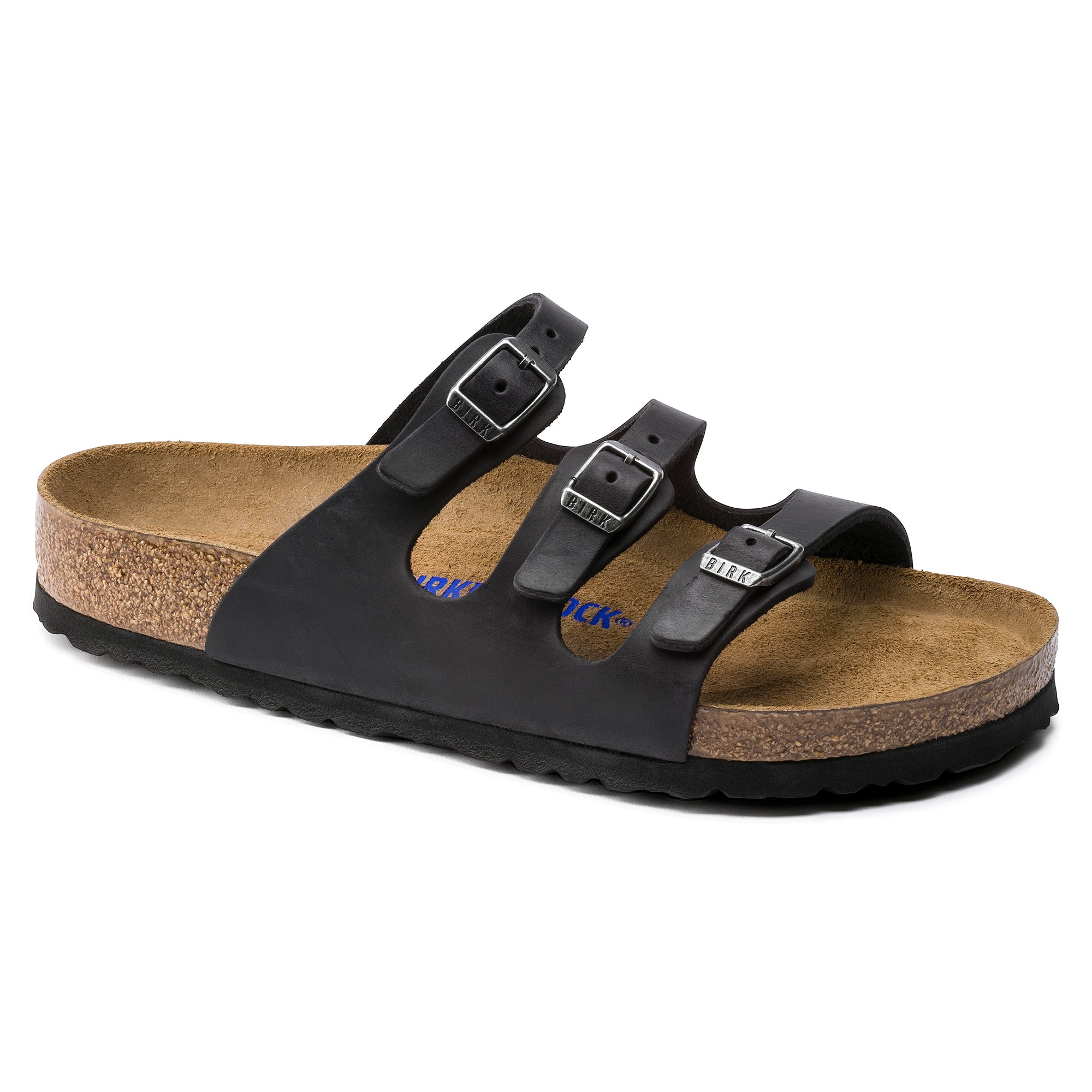 Birkenstock Florida Soft Footbed Oiled Leather Color: Black