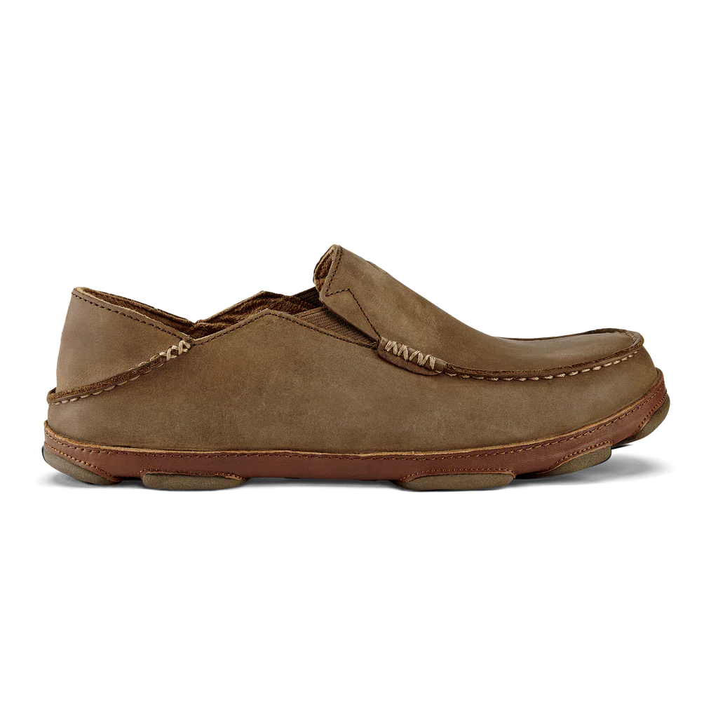 Olukai Moloa Leather Slip-On Shoes Men's