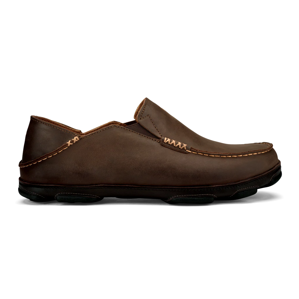 Olukai Moloa Leather Slip-On Shoes Men's