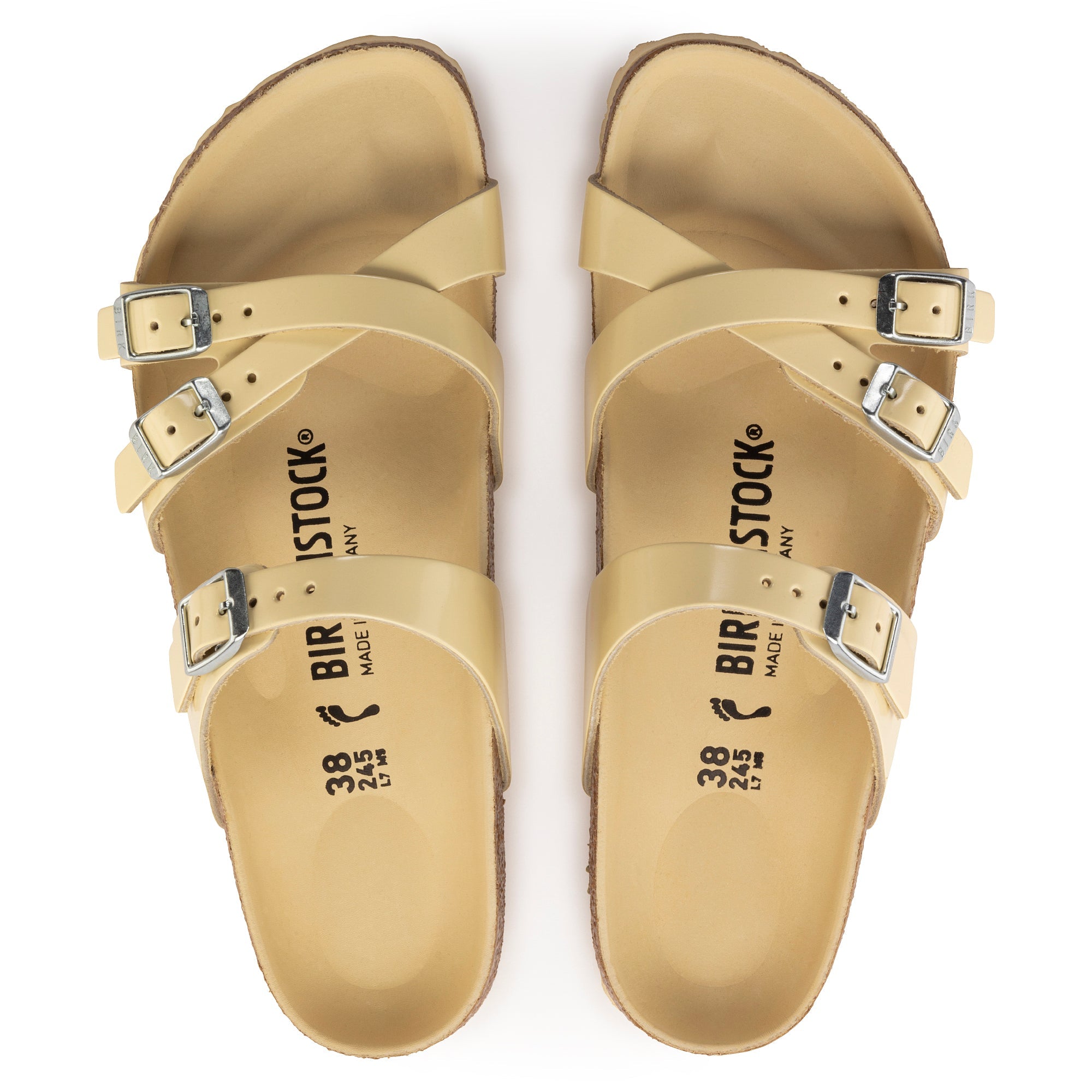 Birkenstock Franca Natural Leather Patent High Shine Women's